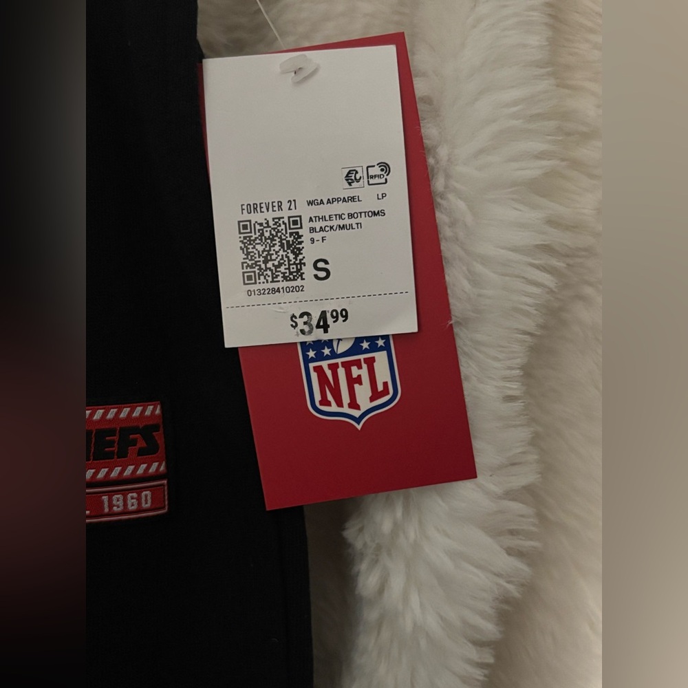 Kansas City Chiefs Black Track Pants with Eye and Logo Patch NFL Brand - Picture 3 of 6